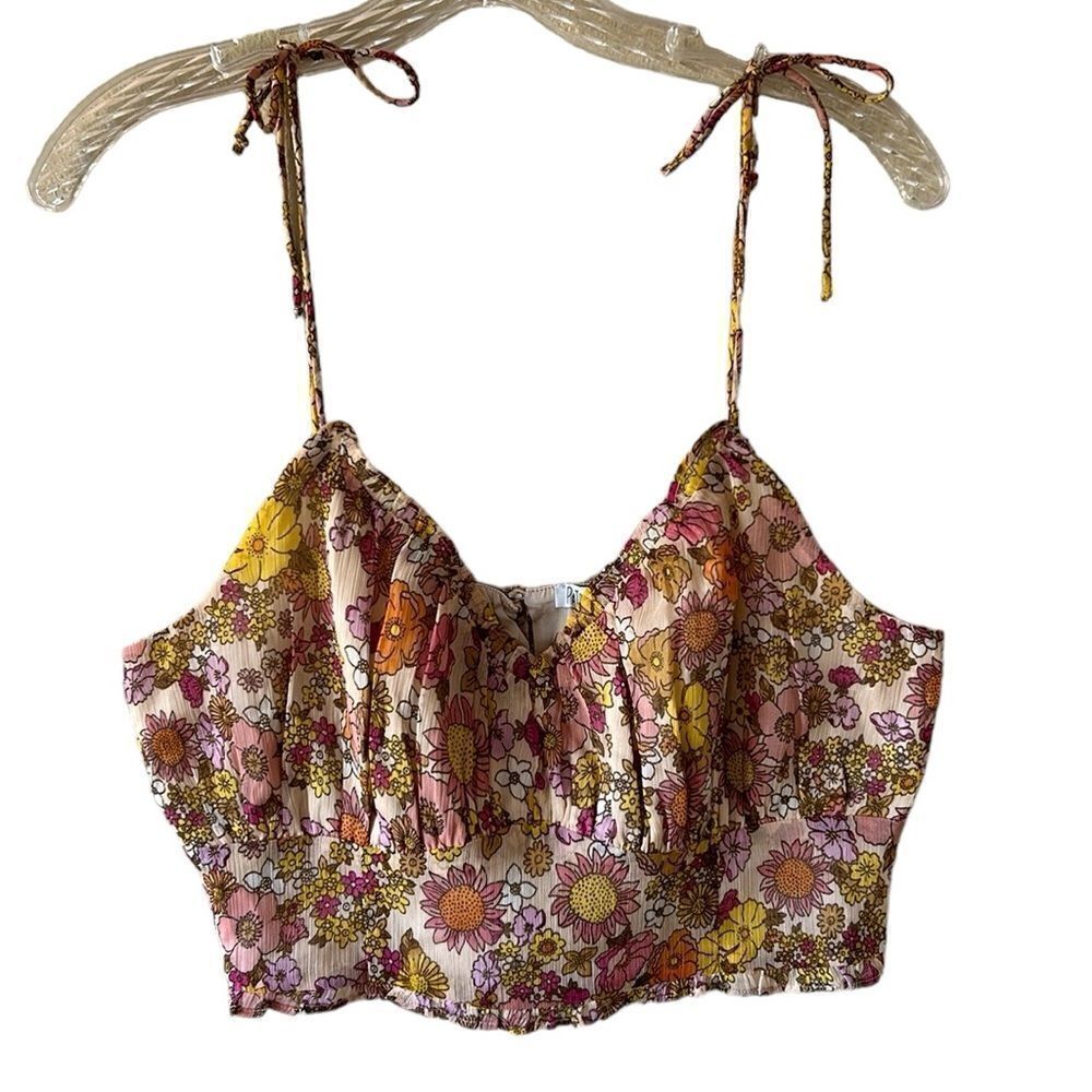 NEW Patrons Of Peace Floral Crop Top